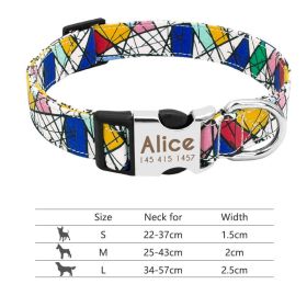 Adjustable Nylon Dog Collar Personalized Dogs Cat ID