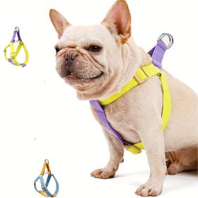 Rainbow Colorblock Pet Harness Set Anti-Escape Vest Type Dog Harness Chest Leash Cotton Designer Puppy Dog Harness Set