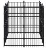 vidaXL Outdoor Dog Kennel Steel 59.5 ftÂ¬â‰¤