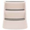 vidaXL Folding 3-Step Dog Stairs Cream 19.7"x15"x15" Plastic