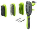 Pet Life 'Conversion' 5-in-1 Interchangeable Dematting and Deshedding Bristle Pin and Massage Grooming Pet Comb