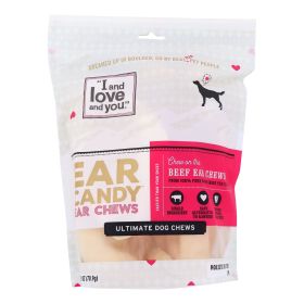 I And Love And You Dog Chews - Ear Candy - Beef Ear - 5 count - case of 6 (SKU: 1262492)
