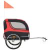 vidaXL Dog Bike Trailer Red and Black