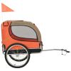 vidaXL Dog Bike Trailer Orange and Gray