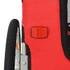 vidaXL Dog Bike Trailer Red and Black