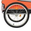 vidaXL Dog Bike Trailer Orange and Gray