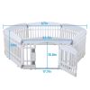 Pet Playpen Foldable Gate for Dogs Heavy Plastic Puppy Exercise Pen with Door Portable Indoor Outdoor Small Pets Fence Puppies Folding Cage 4 Panels M