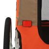 vidaXL Dog Bike Trailer Orange and Gray