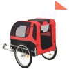 vidaXL Dog Bike Trailer Red and Black